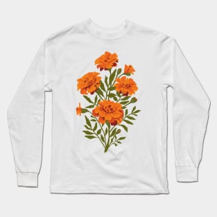 Marigold Flowers Long Sleeve T-Shirt